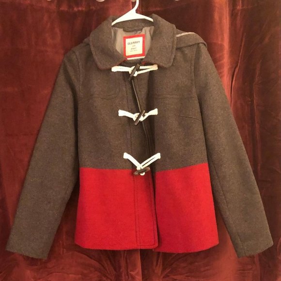 Old Navy Polished Classic Button Zip Pea Coat - Stylish - Small - NEW! - Picture 2 of 4